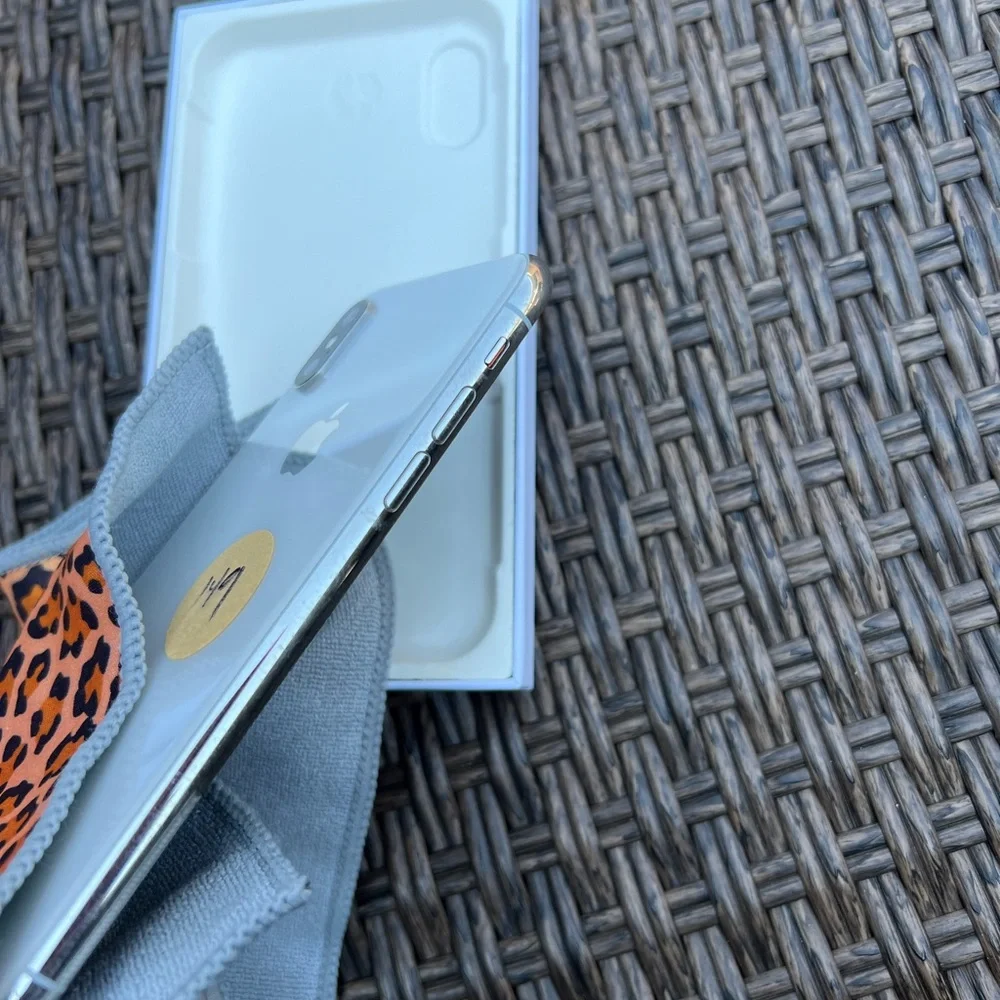 iPhone XS Silver Frame Housing Replacement Apple OEM- Good Condition Small Parts